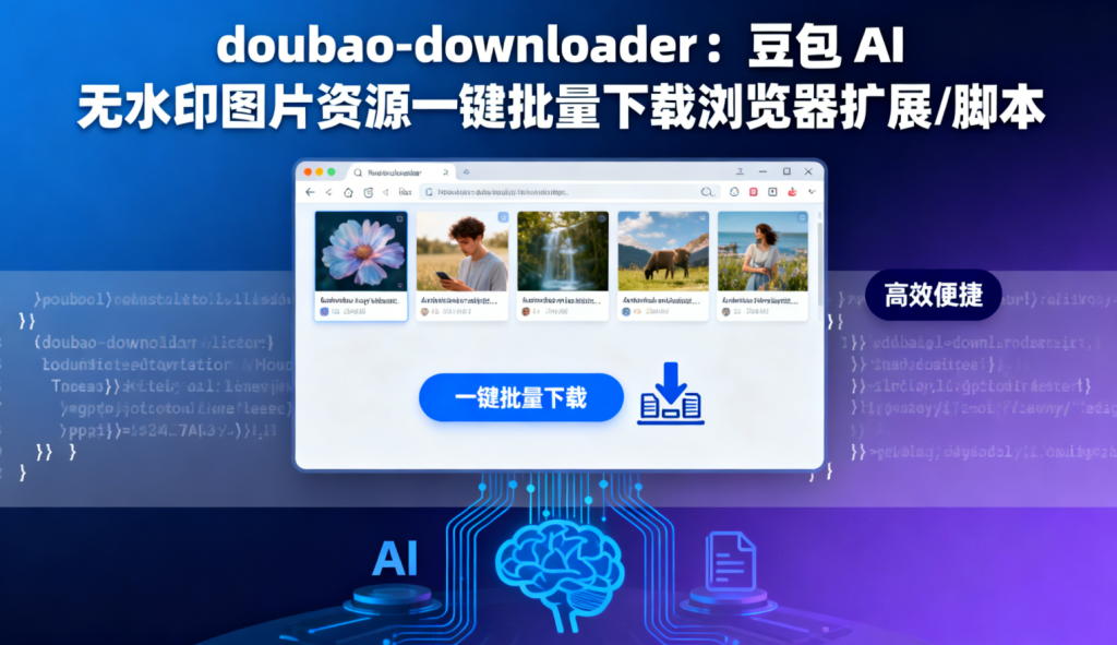 doubao-downloader：豆包 AI 无水印图片资源一键批量下载浏览器扩展/脚本-益友小站