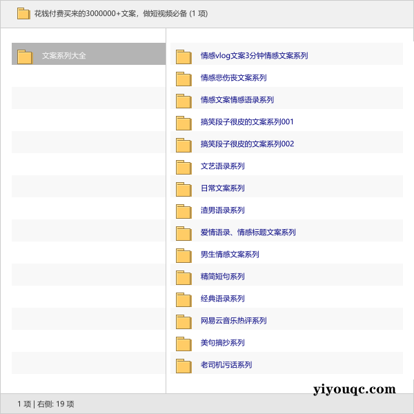 花钱付费买来的3000000+文案，做短视频必备-益友小站