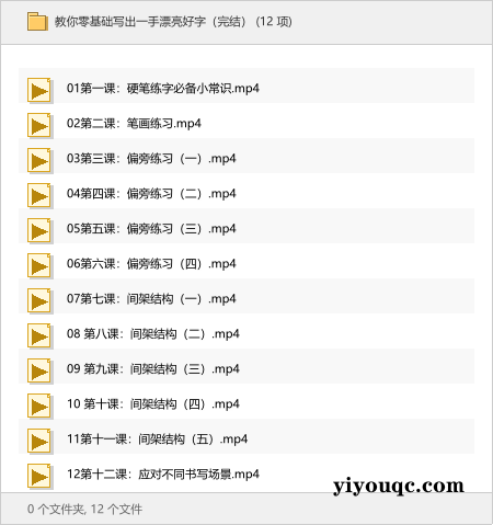 教你零基础写出一手漂亮好字（完结）-益友小站