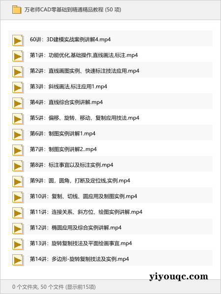 万老师CAD零基础到精通精品教程-益友小站
