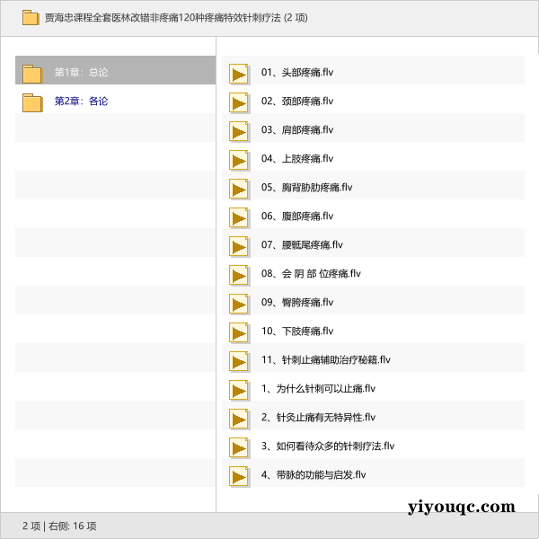贾海忠课程全套医林改错非疼痛120种疼痛特效针刺疗法-益友小站