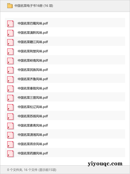 中国名菜电子书16册-益友小站