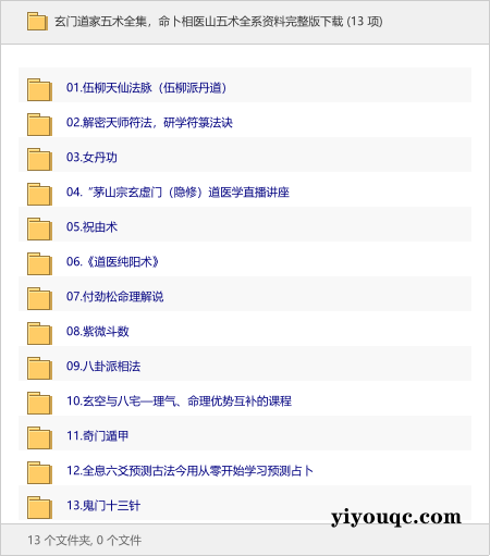 玄门道家五术全集,命卜相医山五术全系资料完整版下载-益友小站