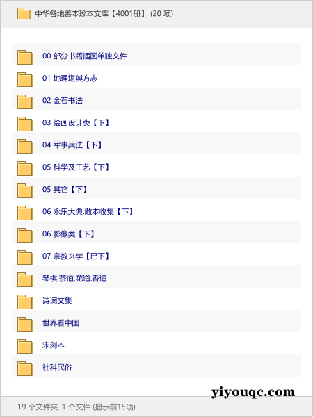 中华各地善本珍本文库【4001册】-益友小站