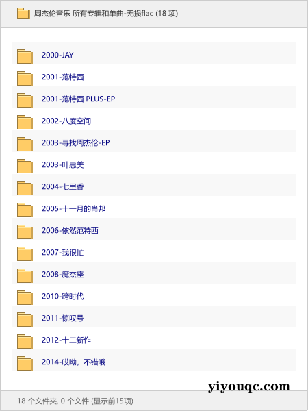 周杰伦音乐 所有专辑和单曲-无损flac-益友小站