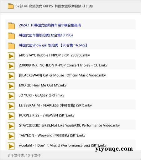 57部 4K 高清美女 60FPS 韩国女团歌舞视频-益友小站