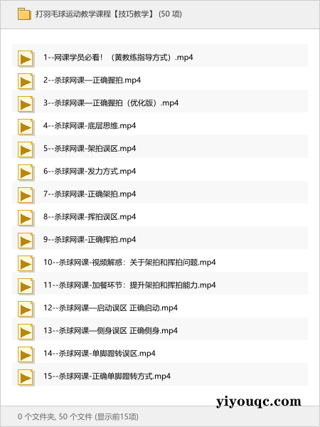 打羽毛球运动教学课程【技巧教学】-益友小站