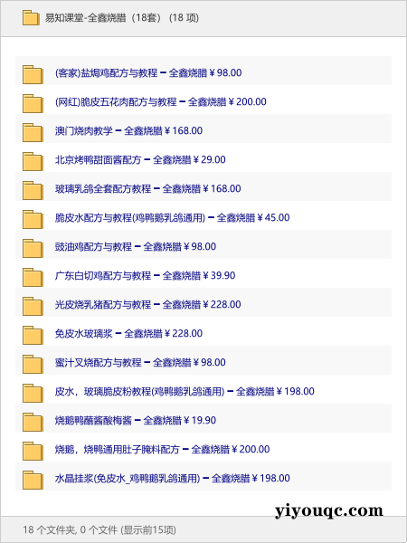 易知课堂-全鑫烧腊(18套)-益友小站