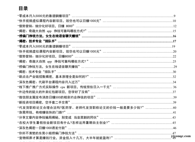 《捞偏门》：揭秘快速赚钱项目与灰色产业链内幕-益友小站