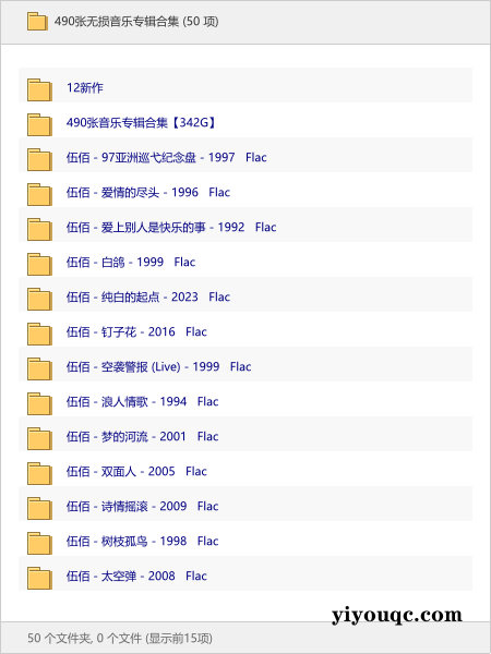490张无损音乐专辑合集-益友小站