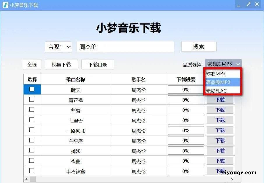 【PC】小梦音乐下载超强批量无损音乐下载-益友小站