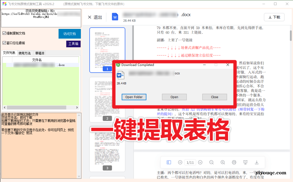 图片[2]-一招复制飞书文档内容，飞书文档内视频、图片、表格附件解锁下载权限，免安装一键运行使用 Fscopy-益友小站