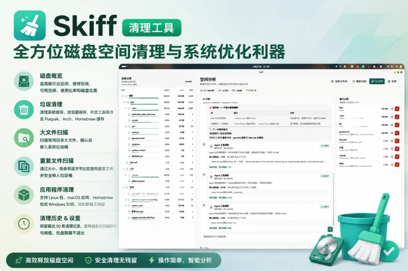 Skiff 清理工具:全方位磁盘空间清理与系统优化利器-益友小站