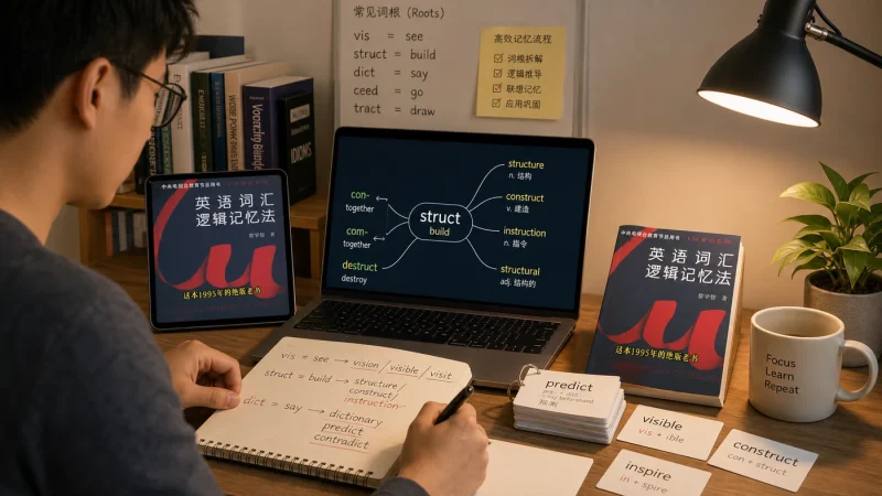 英语词汇逻辑记忆法:成年人自学高效记忆单词的实操指南-益友小站