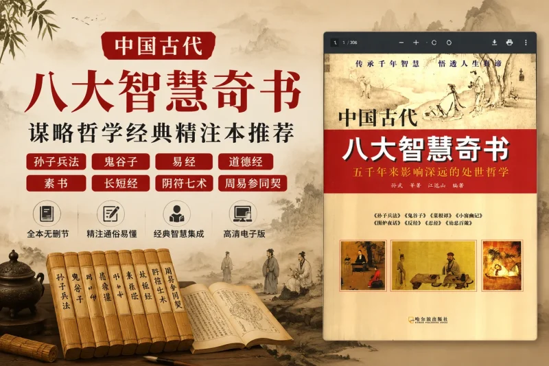 中国古代八大智慧奇书:孙子兵法、鬼谷子、易经等谋略哲学经典精注本推荐-益友小站
