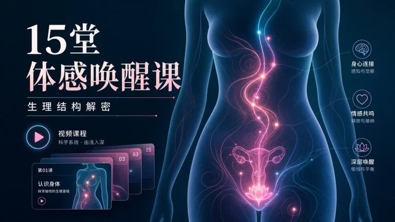 吴小飘15堂G点愉悦手册完整视频教程：生理结构解密与体感唤醒技巧全套课程-益友小站