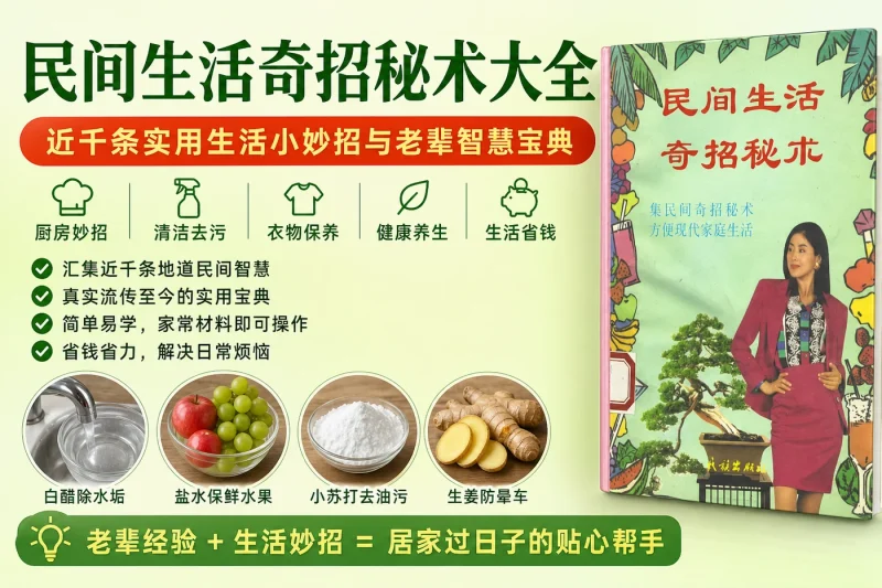 民间生活奇招秘术大全:近千条实用生活小妙招与老辈智慧宝典-益友小站