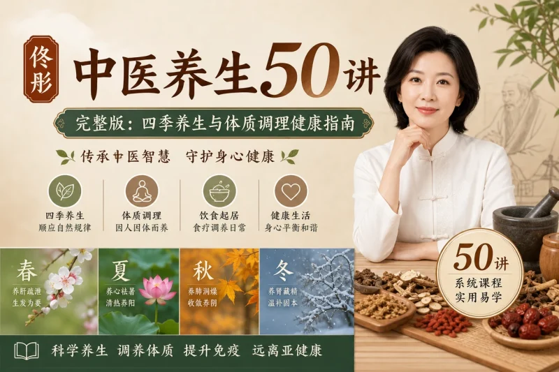 佟彤《中医养生50讲》完整版:四季养生与体质调理健康指南-益友小站