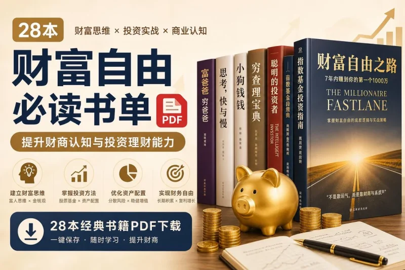 28本财富自由必读书单PDF下载 - 提升财商认知与投资理财能力-益友小站