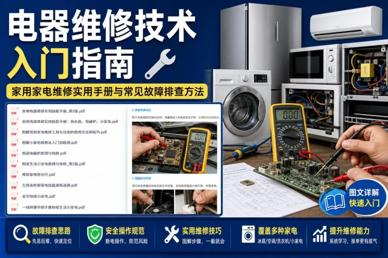 电器维修技术入门指南：家用家电维修实用手册与常见故障排查方法-益友小站
