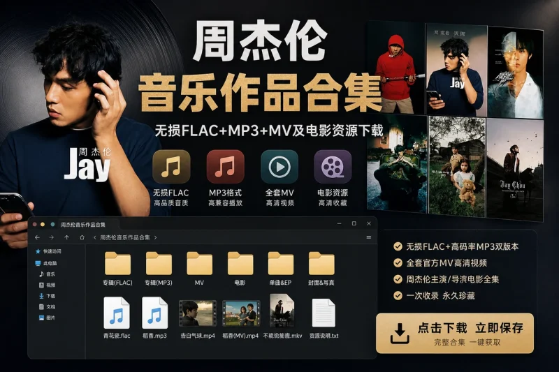 周杰伦歌曲音乐作品合集无损FLAC+MP3+MV及电影资源下载-益友小站