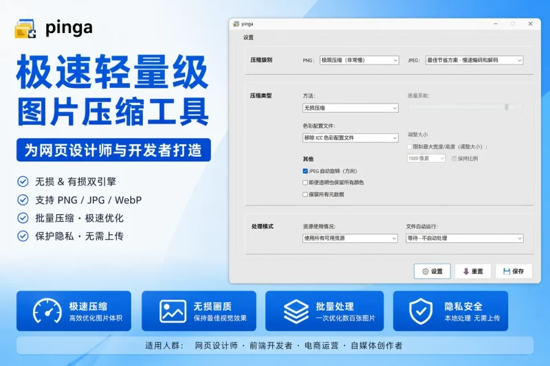 极速轻量级图片无损有损压缩工具：网页设计师与开发者的图片优化首选-益友小站