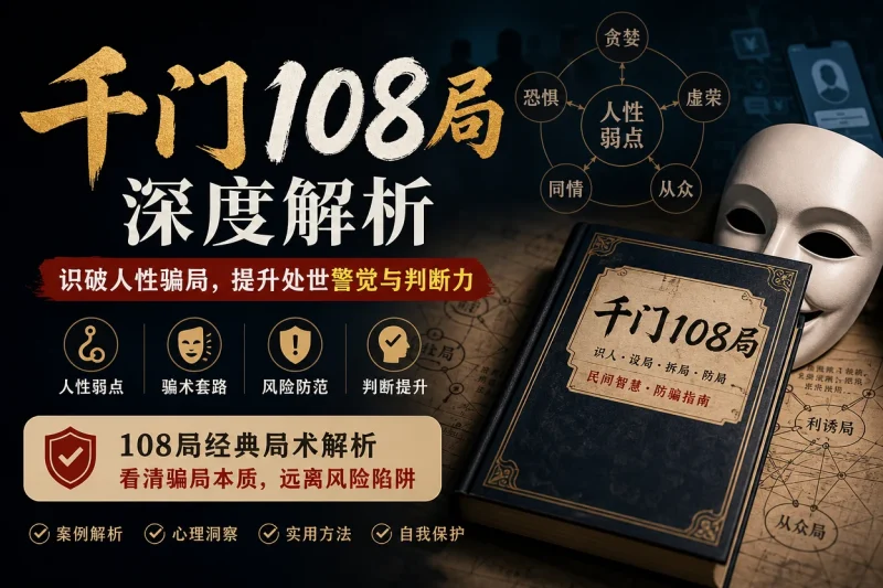 千门108局深度解析:识破人性骗局,提升处世警觉与判断力-益友小站