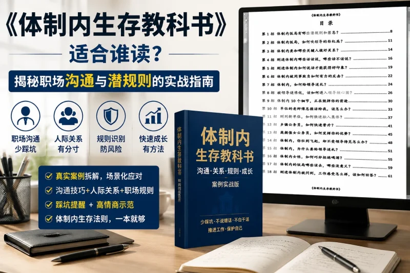 《体制内生存教科书》适合谁读？揭秘职场沟通与潜规则的实战指南-益友小站