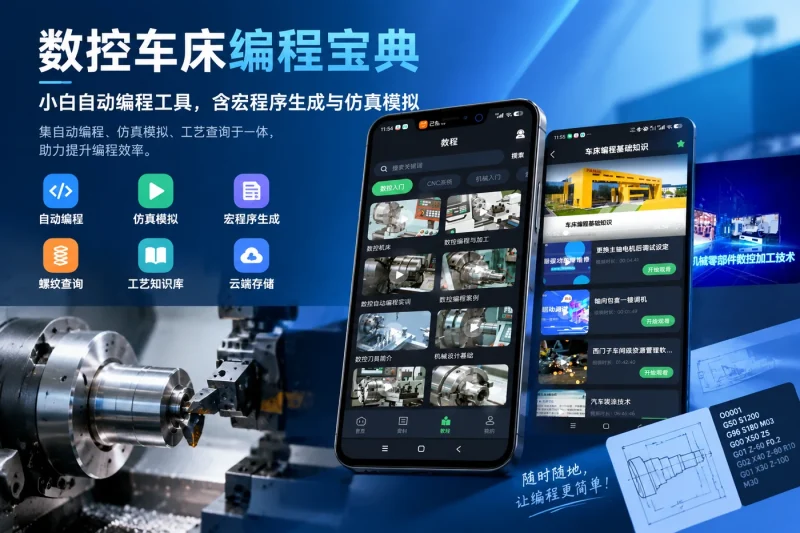 数控车床编程宝典:小白自动编程工具,含宏程序生成与仿真模拟-益友小站