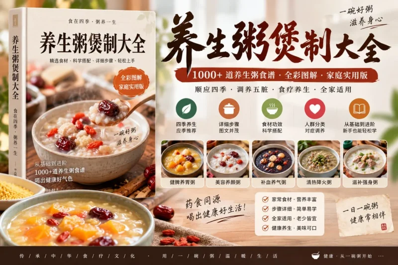 养生粥煲制大全:100+营养粥配方与详细煲制方法,适合日常健康饮食-益友小站