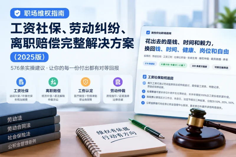 职场维权指南：工资社保、劳动纠纷、离职赔偿完整解决方案（2025版）-益友小站