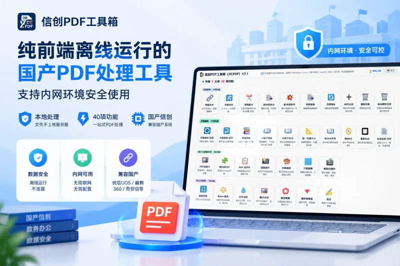 信创PDF工具箱:纯前端离线运行的国产PDF处理工具,支持内网环境安全使用-益友小站